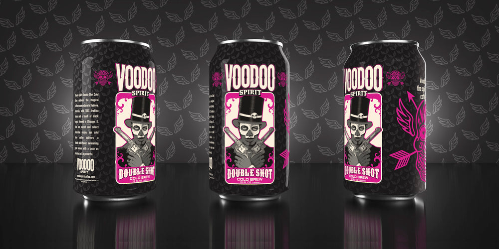 “Limited Batches” 12oz cans of Voodoo Spirit “Double Shot” Cold Brew Coffee - 100% Arabica Beans, Snap Chilled. Small-Batch Brewed for Rich Flavor & Freshness - (Pack of 12)