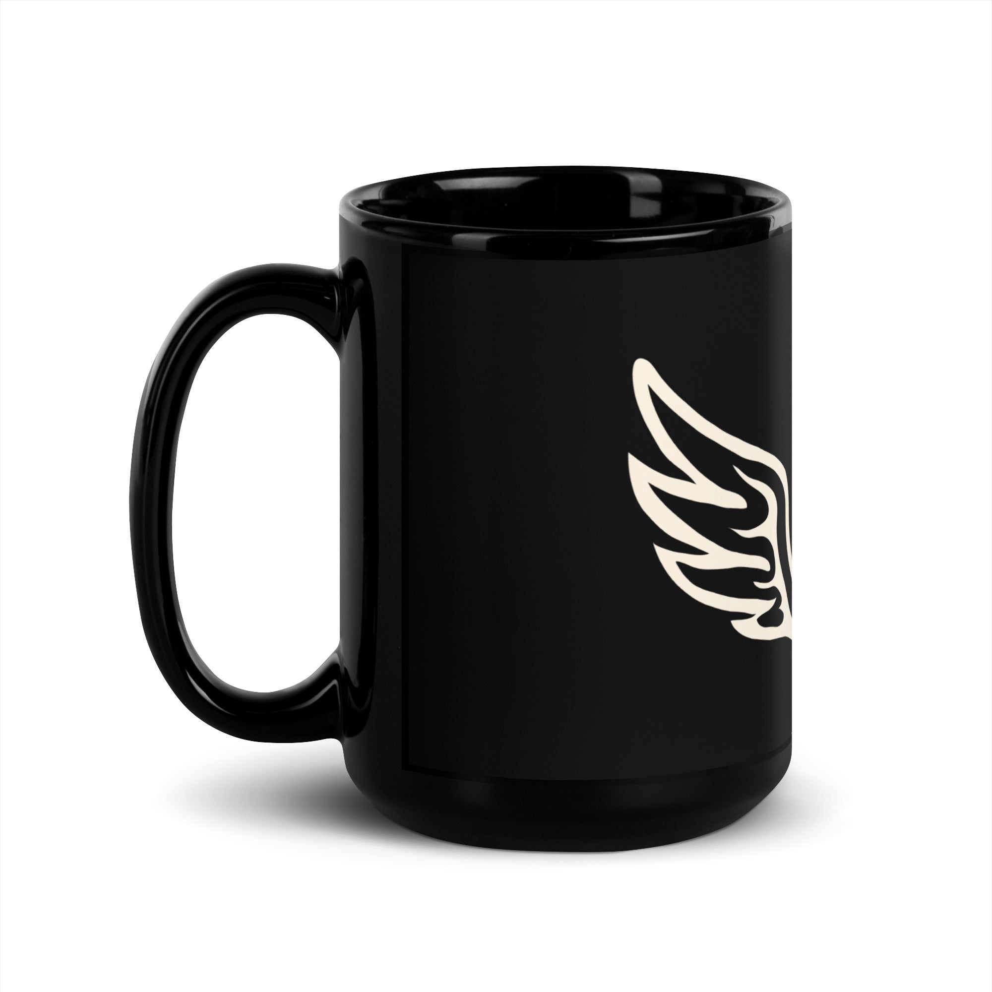 Voodoo Spirit Wings Black Glossy Mug